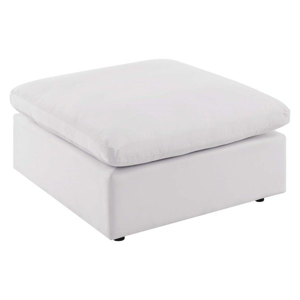 Modway Furniture 300 lbs Commix Overstuffed Outdoor Patio Ottoman, White EEI-4903-WHI